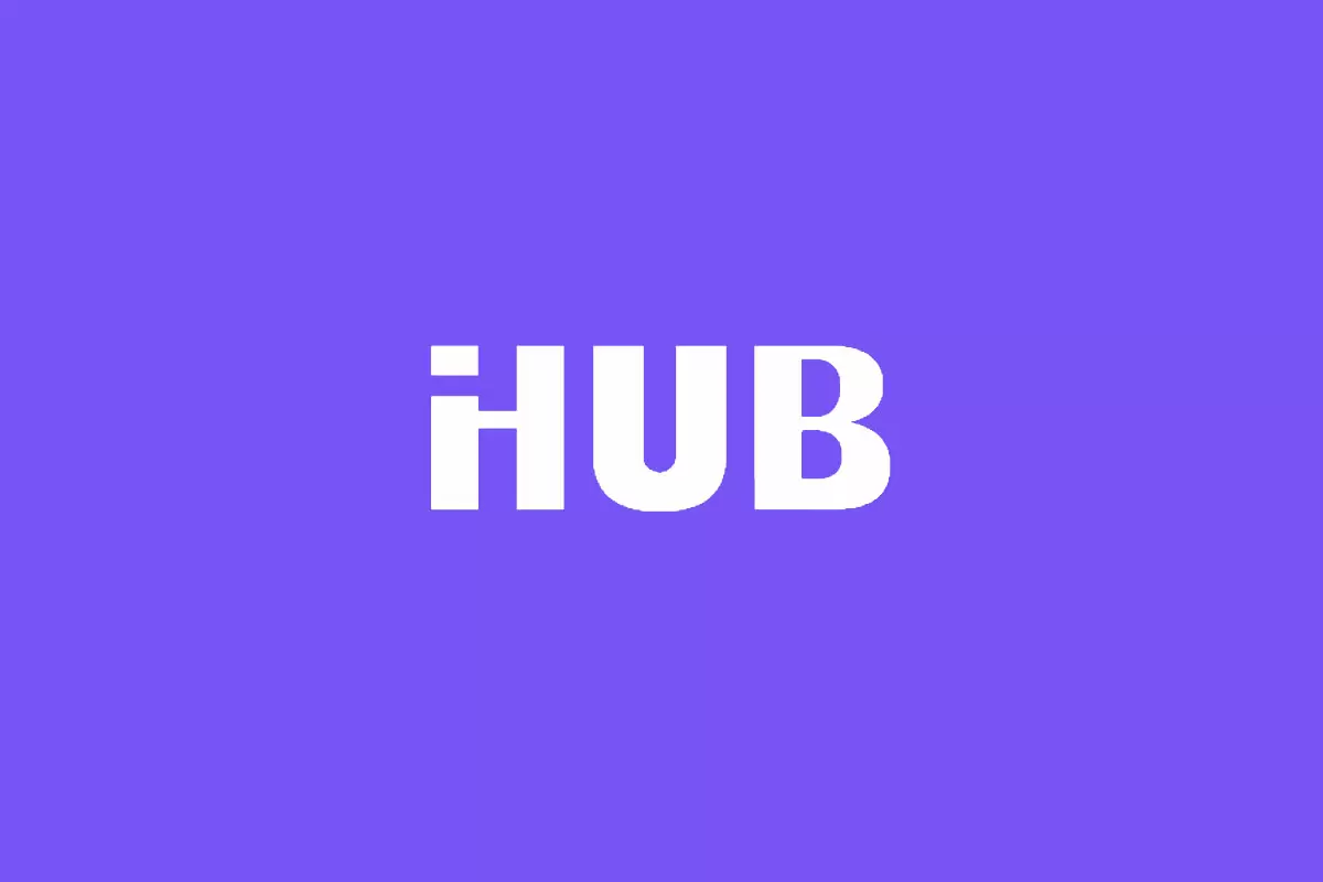HUB媒体反白logo