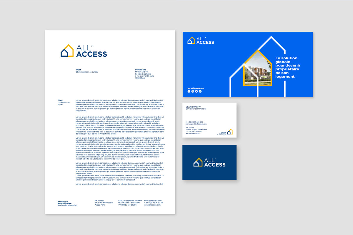 法国All'Access地产品牌形象设计案例-地产行业VI设计方案