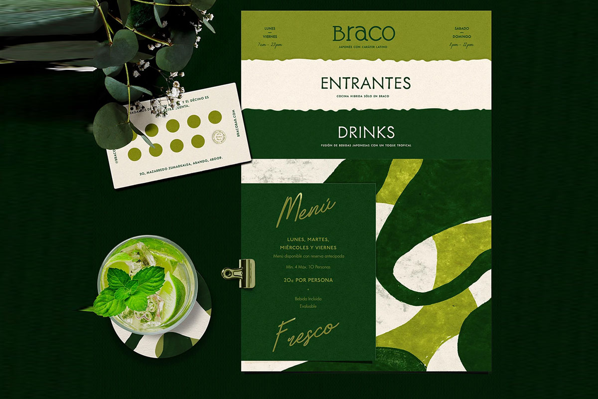 西班牙Braco餐厅品牌形象设计案例-餐饮行业VI设计方案