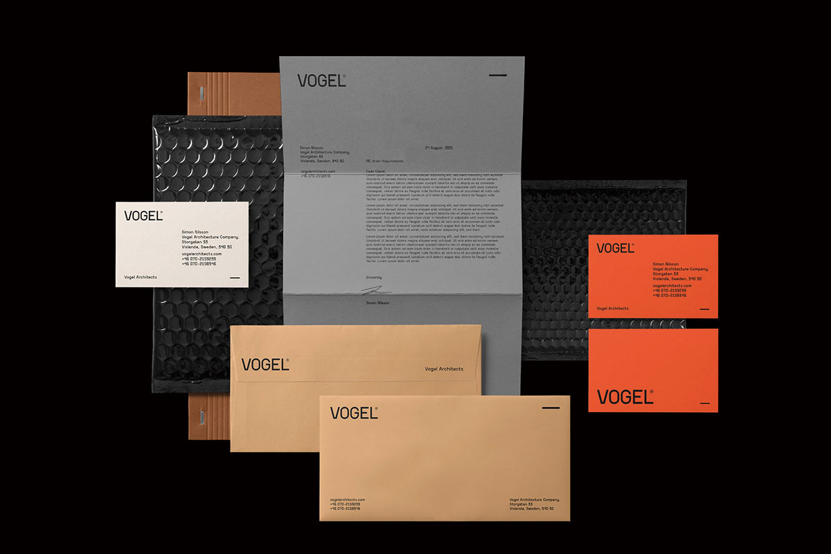 VOGELArchitects建筑事务所品牌形象设计-建筑行业VI设计方案