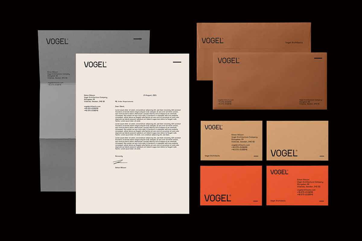 VOGELArchitects建筑事务所品牌形象设计-建筑行业VI设计方案